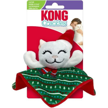 Hračka vánoč. KONG Holiday Crackles Santa Kitty