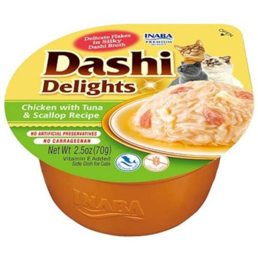 Inaba Dashi Delights kuře s tuňákem a hřebenatkou 70g