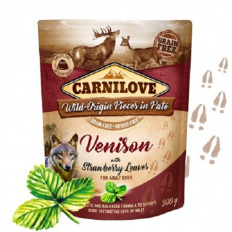 Carnilove Dog Pouch Paté Venison & Strawberry 300g