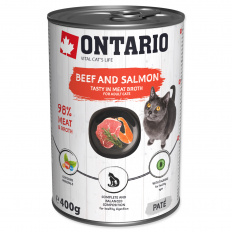 Ontario Cat konzerva 400g Beef and Salmon