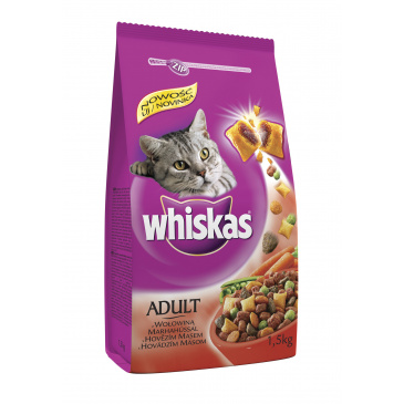 Whiskas granule hovězí 1,4kg