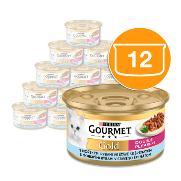 Gourmet Gold s mořskými rybami ve šťávě se špenátem 12 x 85g