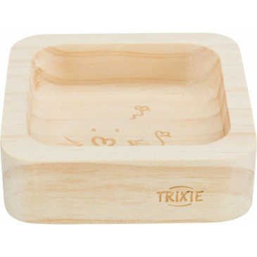 Trixie Miska pro hlodavce dřevěná, čtveratá 60ml 8x8cm