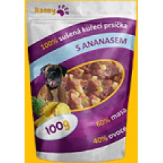 Hanny Food Sušená kuřecí prsa s ananasem 100g