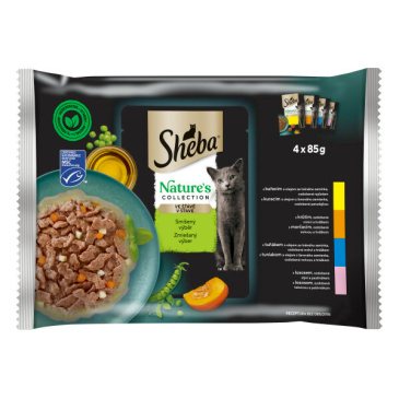 Sheba kapsička Nature's collection smíšený výběr ve šťávě 4 x 85g