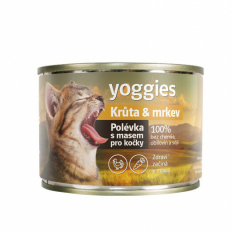 Yoggies polévka pro kočky krůta s mrkví 185 g