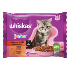 Whiskas kapsička Junior 4x85g klasický výběr ve šťávě