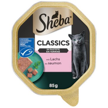 Sheba classics vanička paštička s lososem 85 g