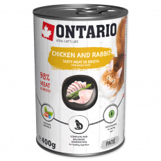 Ontario Cat konzerva 400g Chicken and Rabbit