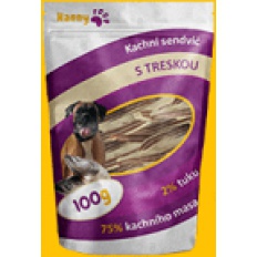 Hanny Food Sušený kachní sendvič s treskou 100g